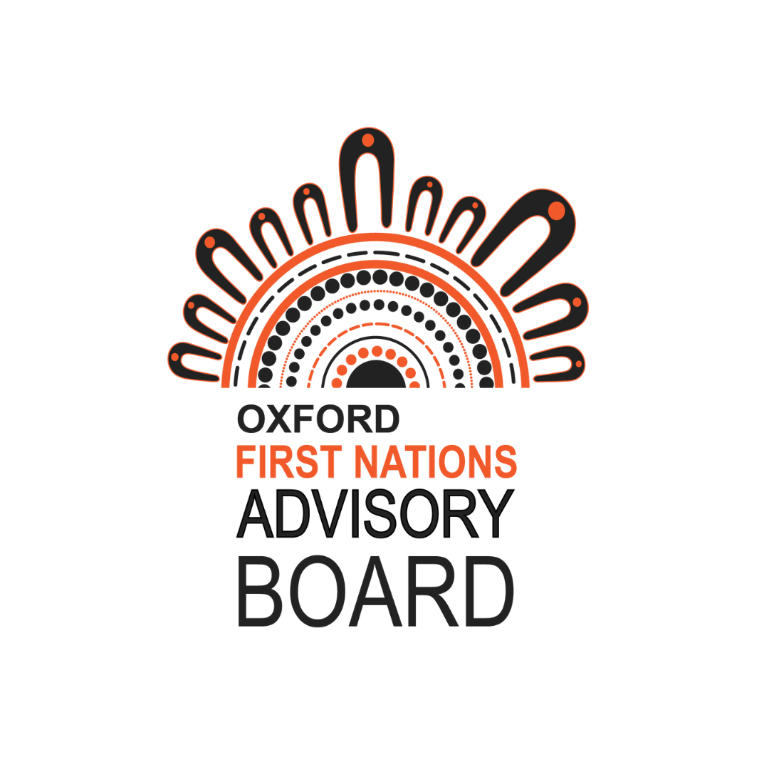 A decorative image of the First Nations Advisory Board logo. The logo is brown and orange, with indigenous artwork a that the top