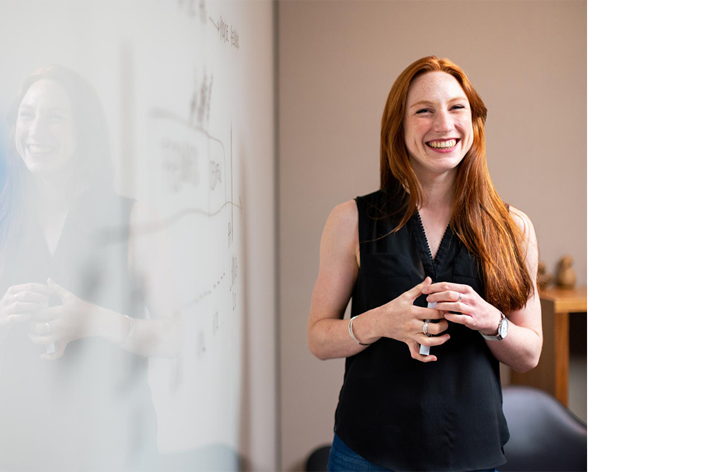 Teacher at whiteboard