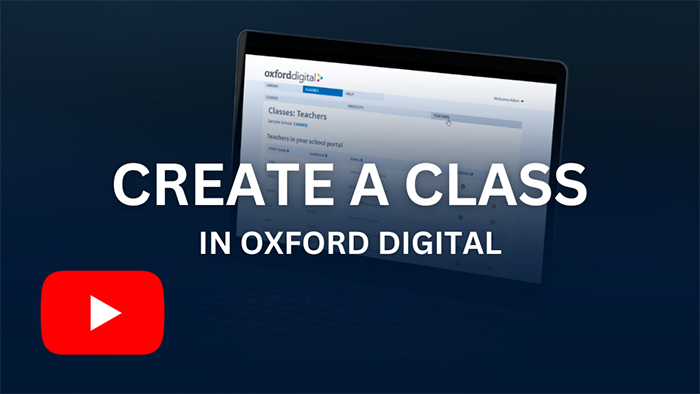 How to create a class in Oxford Digital