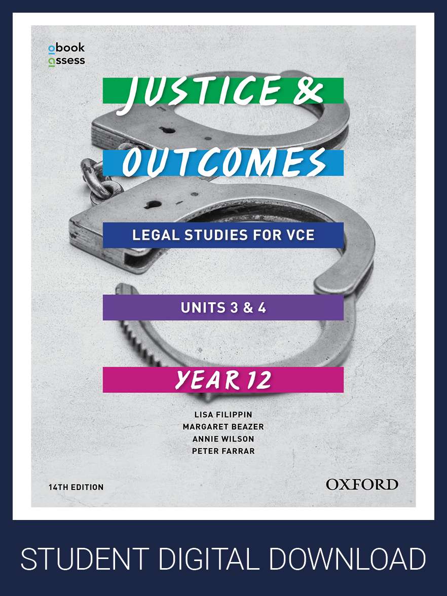 Justice and Outcomes VCE Legal Studies Units 3&4 obook assess Justice and Outcomes VCE Legal Studies Units 3&4 obook assess