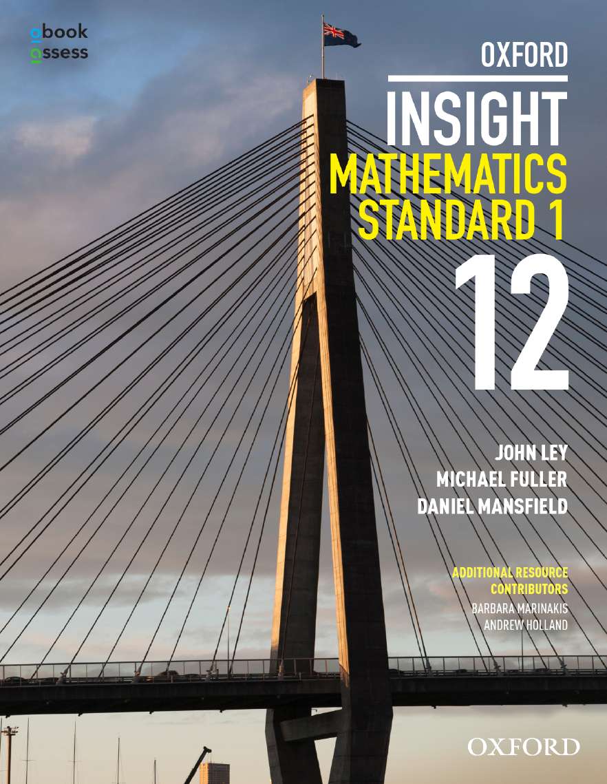Oxford Insight Mathematics Standard 1 Year 12 Student book + obook assess