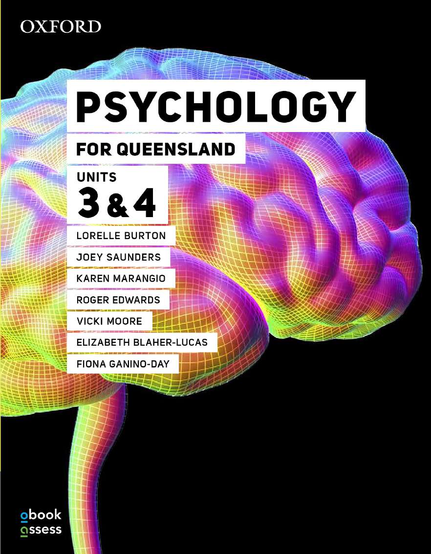 Psychology for Queensland Units 3&4 Student book + obook assess