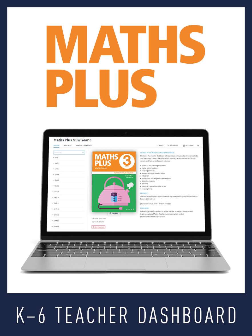 Maths Plus Australian Curriculum Teacher Dashboard F-6 Individual Purchase