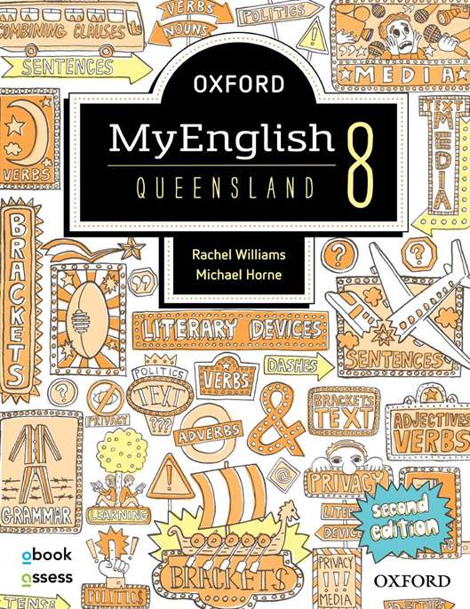 Picture of Oxford MyEnglish 8 QLD Student book + obook assess