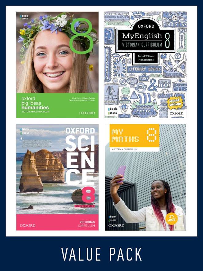Oxford Value Pack Victorian Curriculum Year 8 2020 edition (print+digital) Oxford Value Pack Victorian Curriculum Year 8 2020 edition (print+digital)