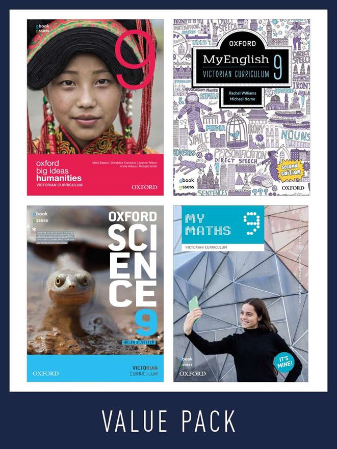 Oxford Value Pack Victorian Curriculum Year 9 2020 edition (print+digital) Oxford Value Pack Victorian Curriculum Year 9 2020 edition (print+digital)
