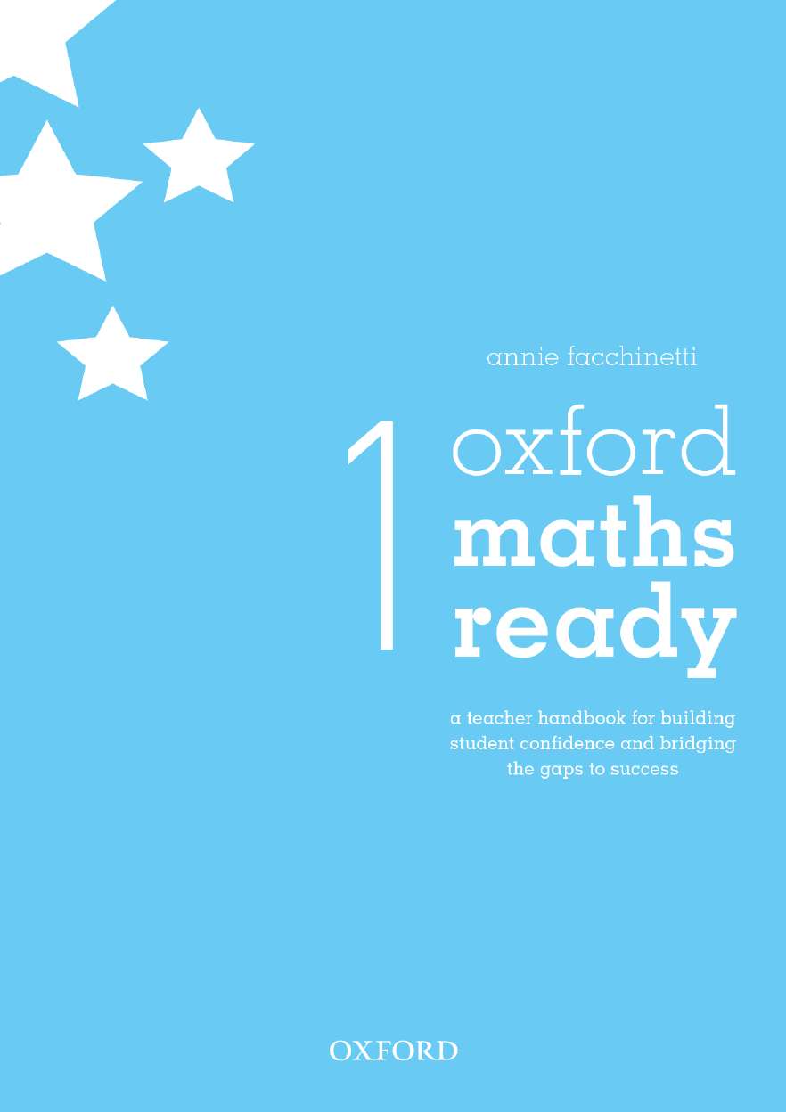 Oxford Maths Ready Teacher Handbook Year 1 Oxford Maths Ready Teacher Handbook Year 1