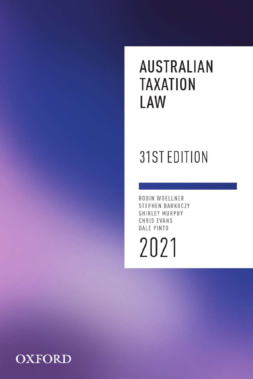 Australian Taxation Law 2021 Australian Taxation Law 2021