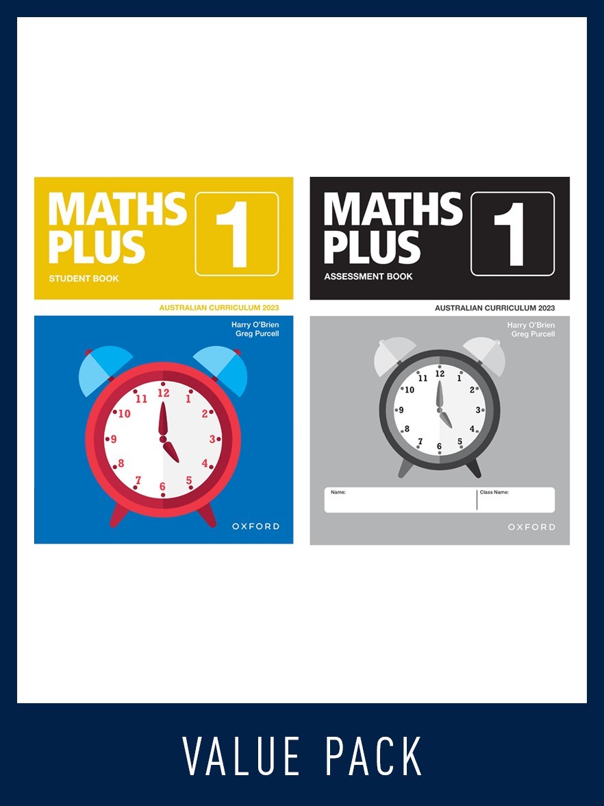Maths Plus Australian Curriculum Student and Assessment Book 1 Value Pack, 2023