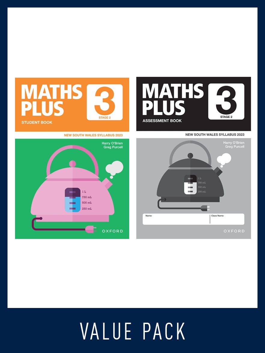 Maths Plus NSW Syllabus Student and Assessment Book 3 Value Pack, 2023