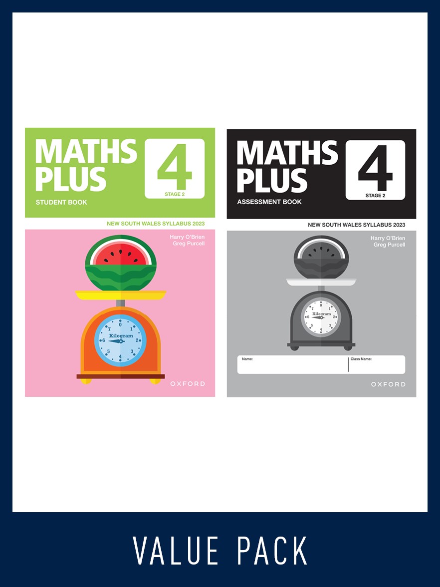 Maths Plus NSW Syllabus Student and Assessment Book 4 Value Pack, 2023