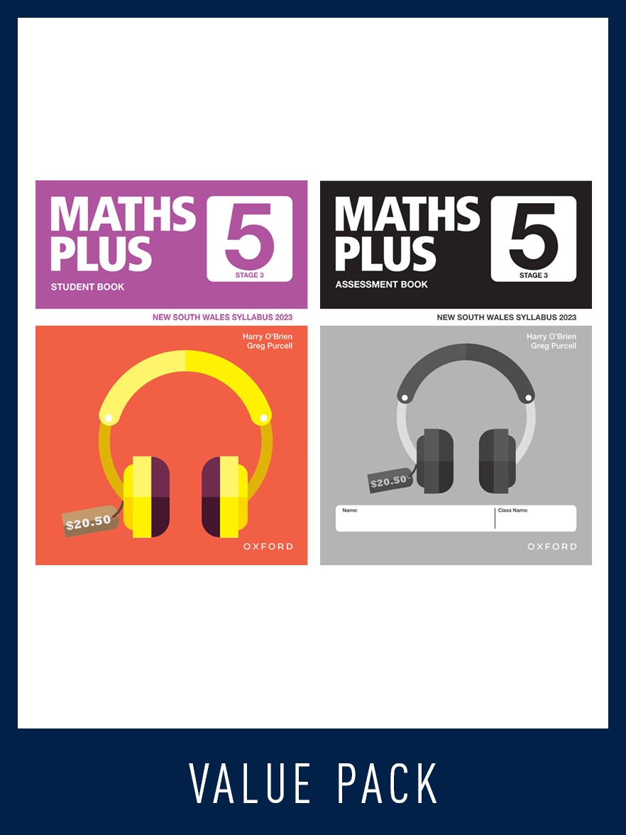 Maths Plus NSW Syllabus Student and Assessment Book 5 Value Pack, 2023