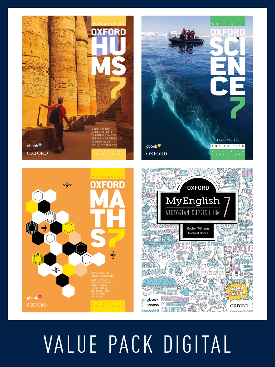 Oxford Value Pack Victorian Curriculum 7 2023 (1yr digital licence) Oxford Value Pack Victorian Curriculum 7 2023 (1yr digital licence)