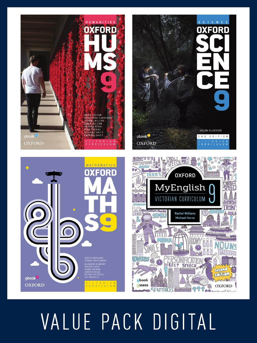 Oxford Value Pack Victorian Curriculum 9 2023 (1yr digital licence) Oxford Value Pack Victorian Curriculum 9 2023 (1yr digital licence)