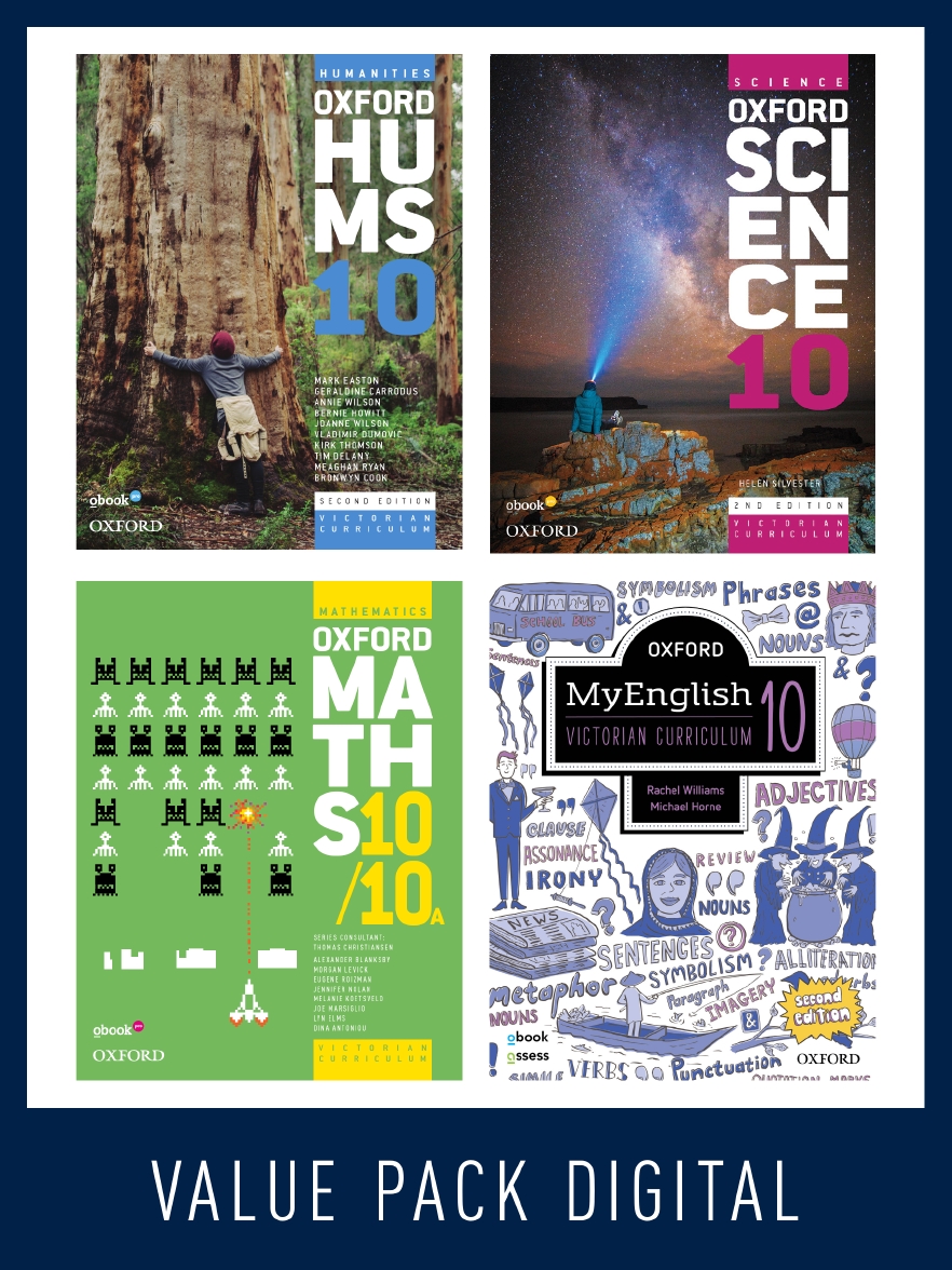 Oxford Value Pack Victorian Curriculum 10 2023 (1yr digital licence) Oxford Value Pack Victorian Curriculum 10 2023 (1yr digital licence)