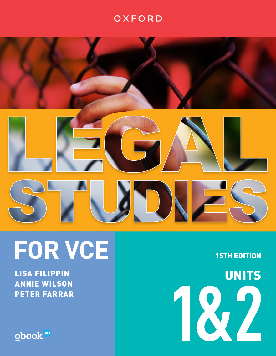 Legal Studies for VCE Units 1 & 2 Student Book+obook pro
