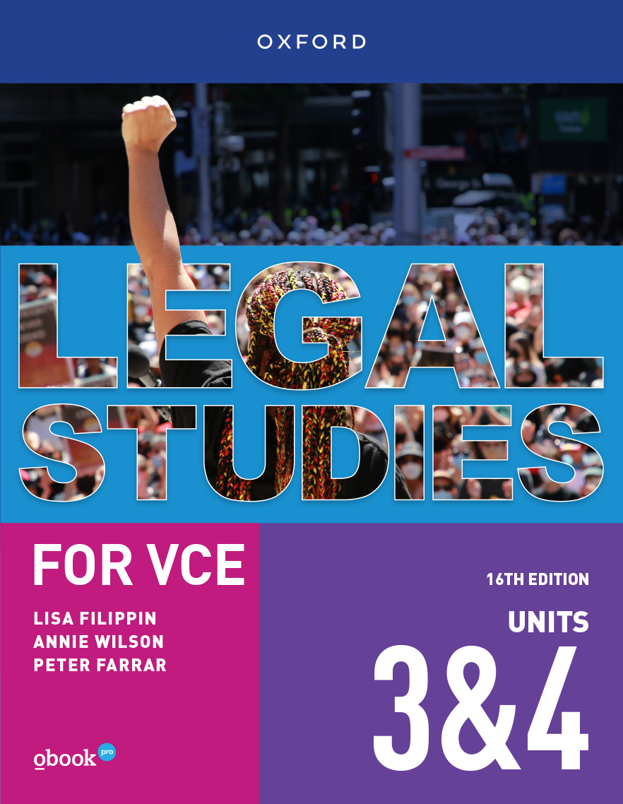 Legal Studies for VCE Unit 3 & 4 Student Book+obook pro