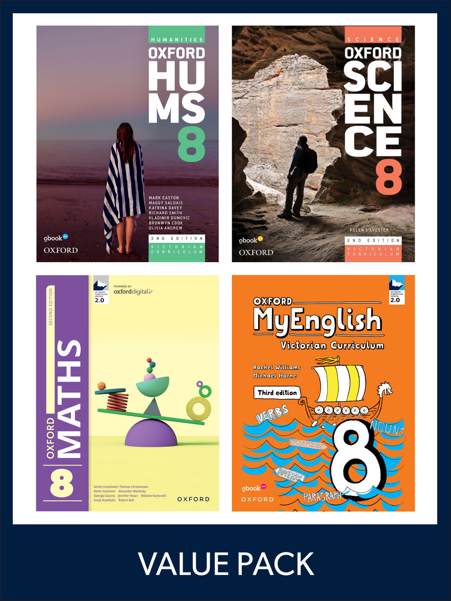 Oxford Value Pack Victorian Curriculum 8 2025 (print+1yr essential licence) Oxford Value Pack Victorian Curriculum 8 2025 (print+1yr essential licence)