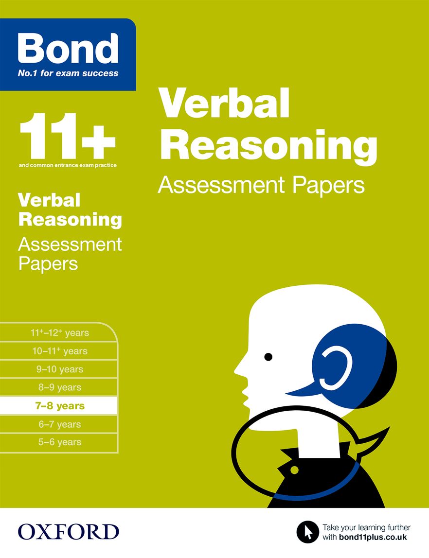 Picture of Bond 11 Verbal Reasoning Assessment Papers 7 to 8