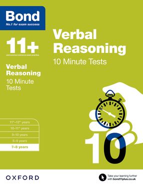 Picture of Bond 11 Verbal Reasoning 10 Minute Tests 7 to 8