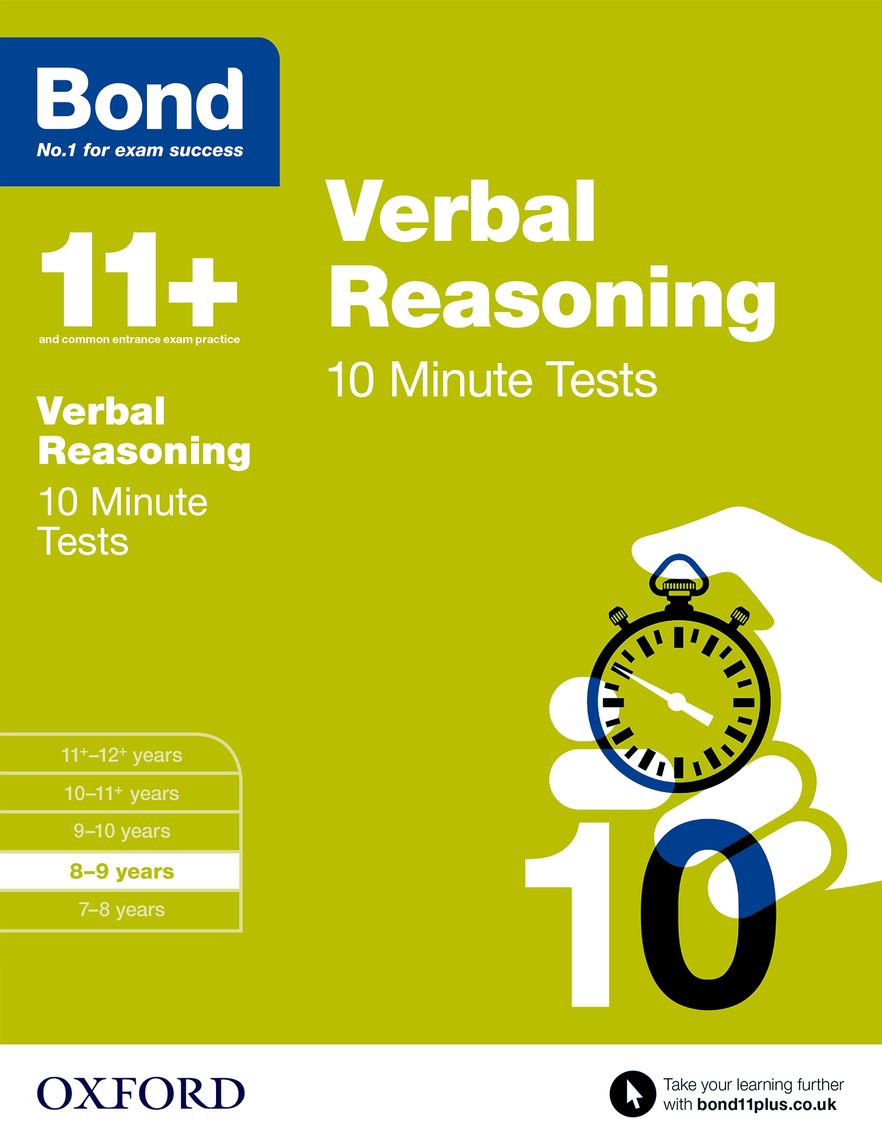 Picture of Bond 11 Verbal Reasoning 10 Minute Tests 8 to 9