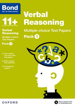 Picture of Bond 11 Verbal Reasoning Multiple Choice Test Papers Pack 1