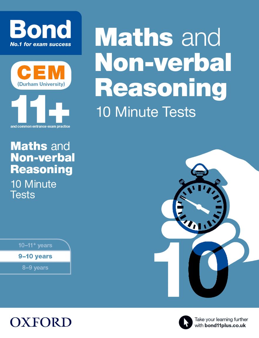 Picture of Bond 11+: Maths & Non-verbal Reasoning 10 Minute Tests 9-10 years