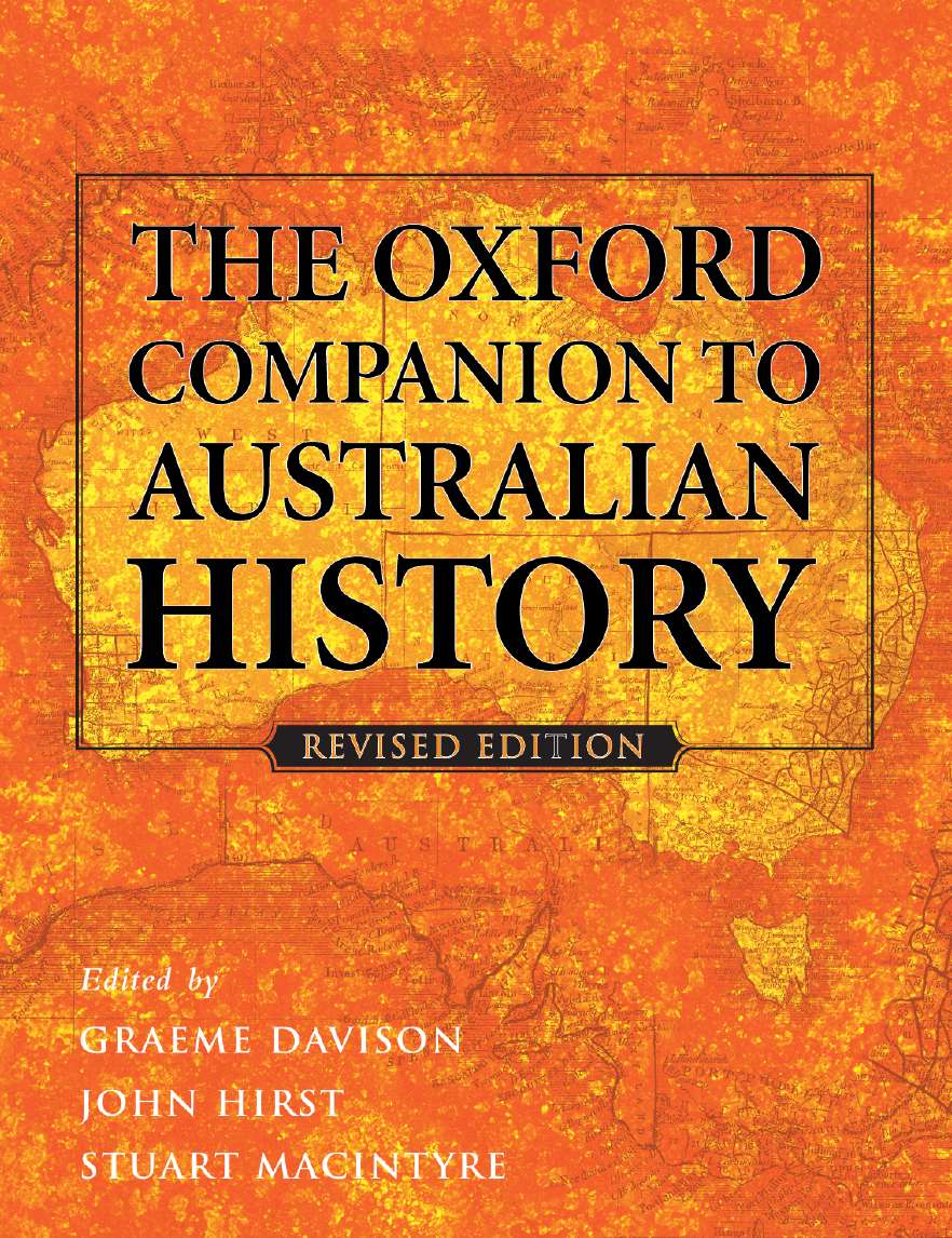 The Oxford Companion to Australian History The Oxford Companion to Australian History