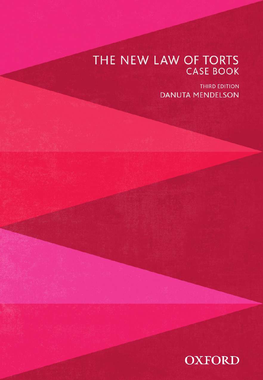 The New Law of Torts Case Book