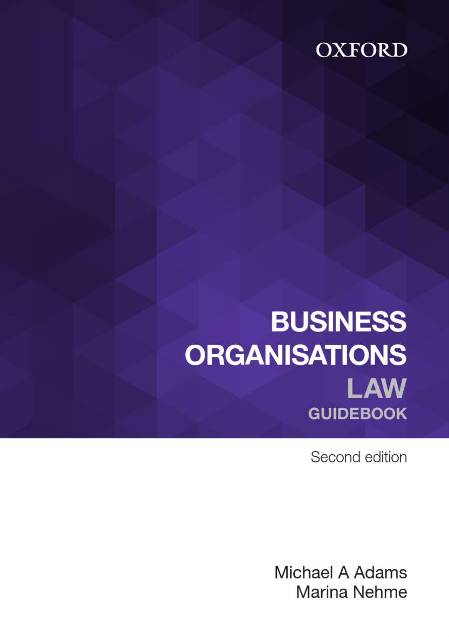 Business Organisations Law Guidebook Business Organisations Law Guidebook