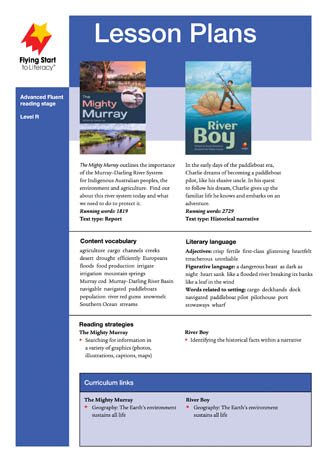 Lesson Plan - The Mighty Murray / River Boy