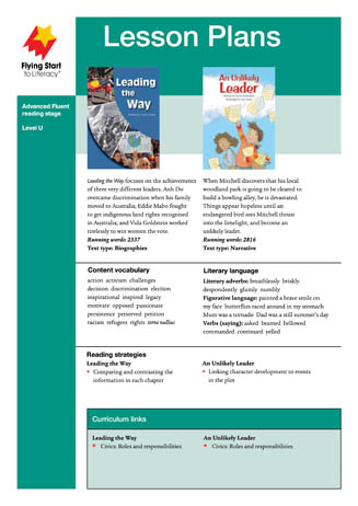 Lesson Plan - Leading the Way / An Unlikely Leader Lesson Plan - Leading the Way / An Unlikely Leader