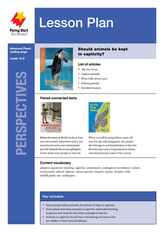 Lesson Plan - Animals in Captivity: The Good and the Bad Lesson Plan - Animals in Captivity: The Good and the Bad