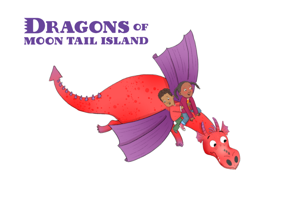 An image showing characters from the Dragons of Moontale Island series
